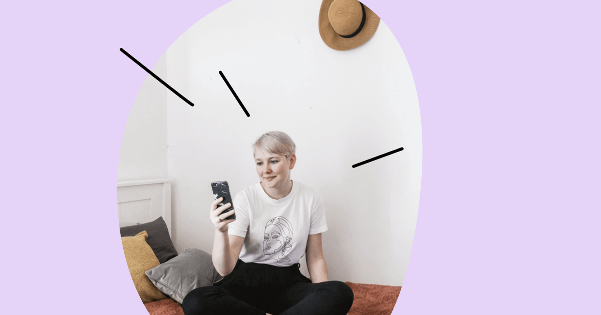 Women on Phone in AirBnb