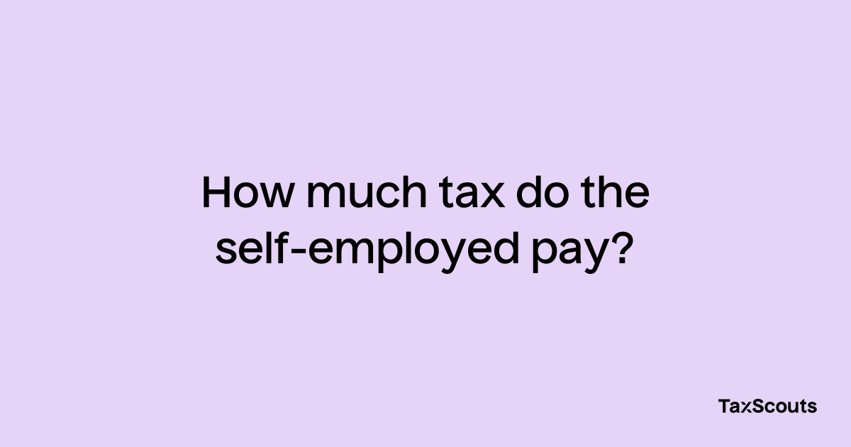 How Much Tax Does A Self Employed Person Pay