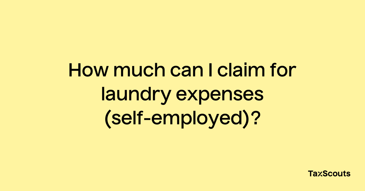 How Much Can I Claim For Laundry Expenses self employed TaxScouts